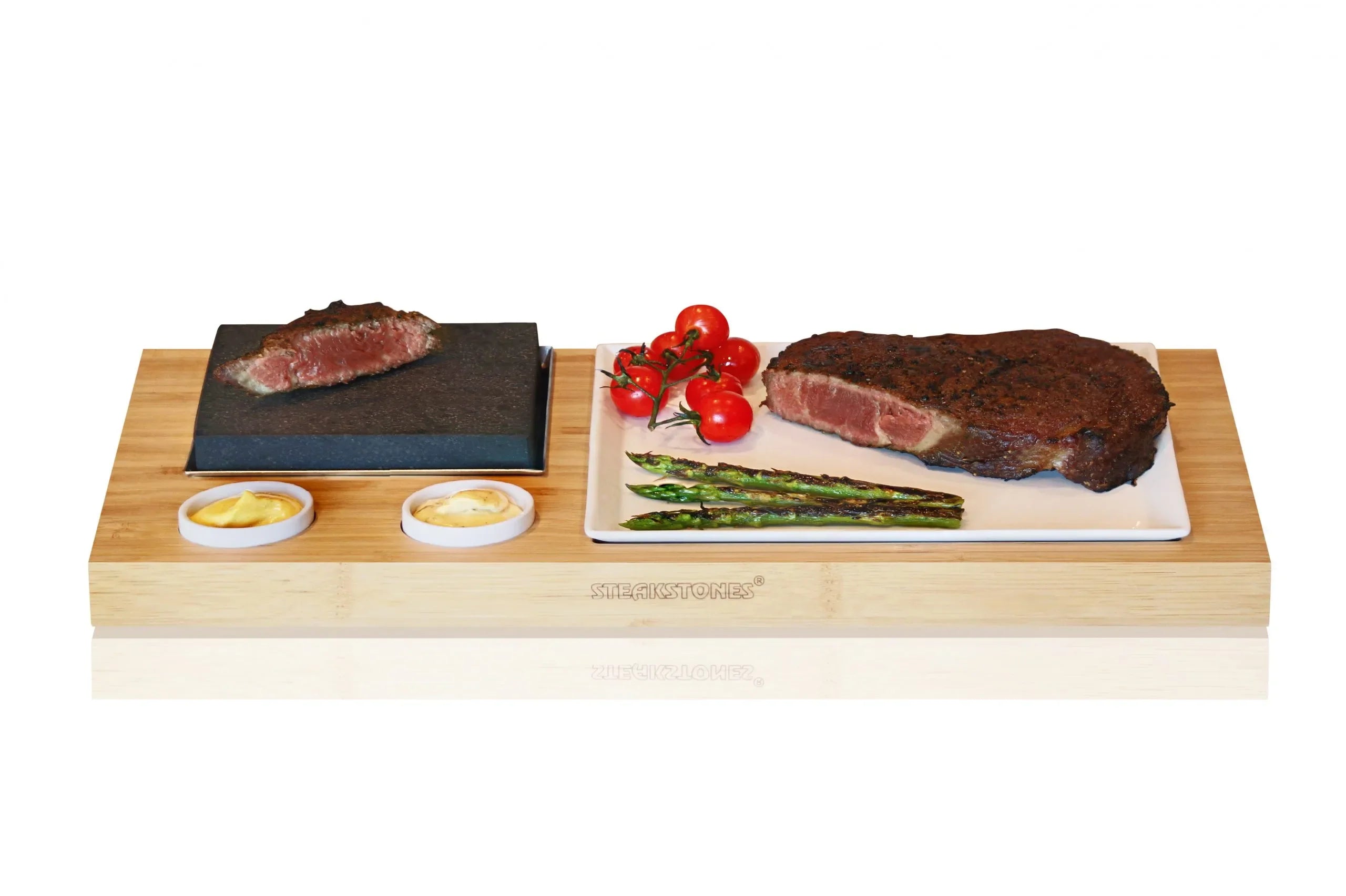 The SteakStones Steak Finishing Set