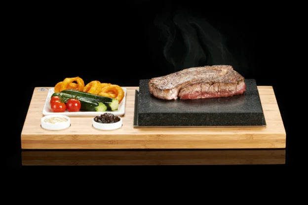 SIZZLING STEAK PLATE & SAUCES SET (SS002B) – BUY 6 SETS AND GLOVES