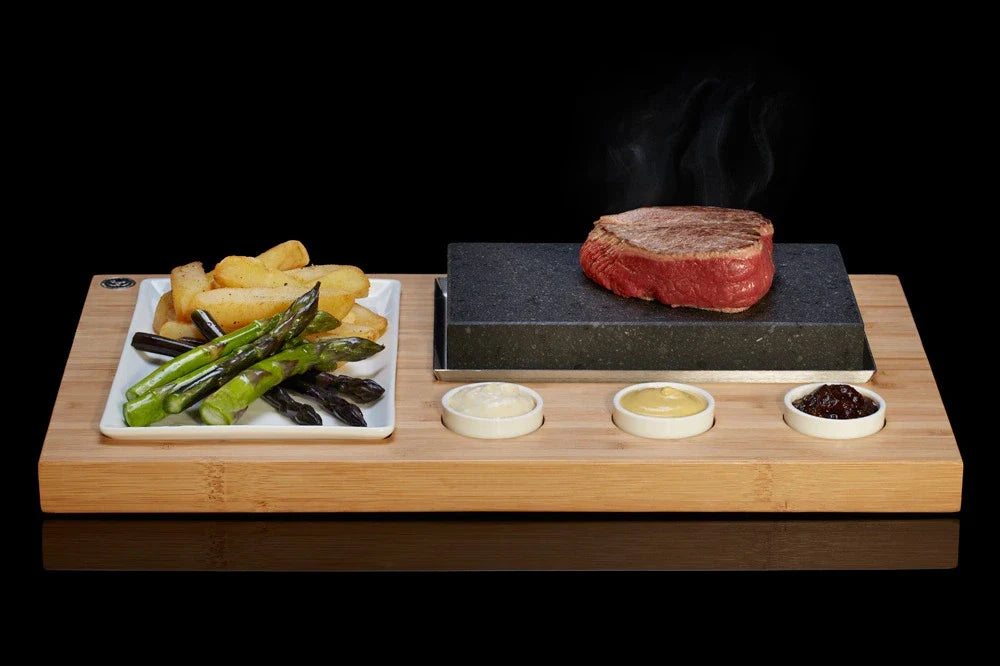 The SteakStones Sizzling Steak Set